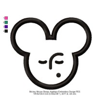 Mickey Mouse Sleepy Applique Embroidery Design